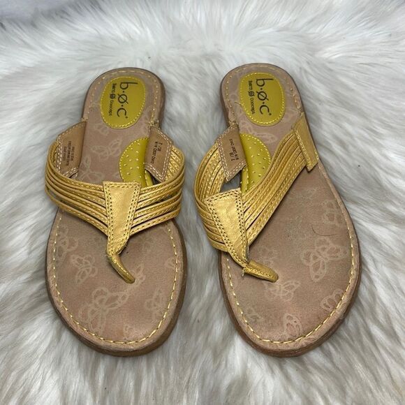 Born Concept BOC Alina Sunshine Yellow Thong Sandals Sz 7 - Picture 2 of 6